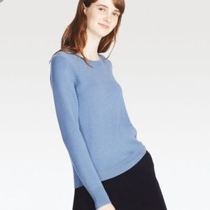 Uniqlo light blue cashmere crew